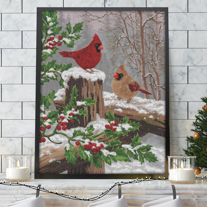 Winter Visitors Tiling Scene Embroidery CD