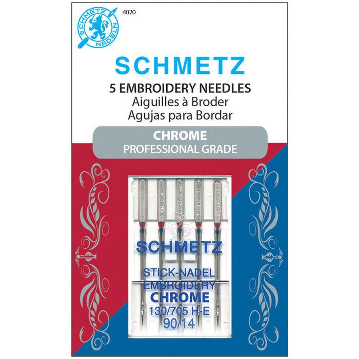 Schmetz Chrome Embroidery Needle 90/14