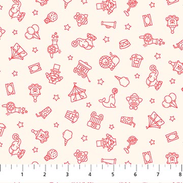 PL Big Top Circus Icons Cream & Red