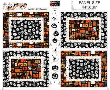 Hip Hip Halloween Placemat Kit