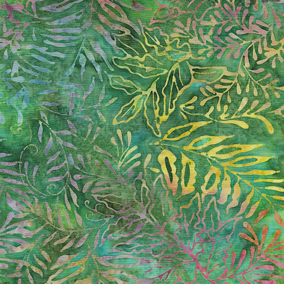 IB Wild Blooms Leaves and Ferns-Multi Turquoise Green