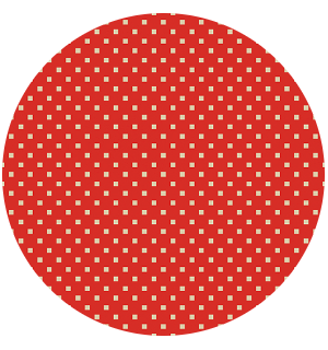 BE Snazzy Squares Red/Linen