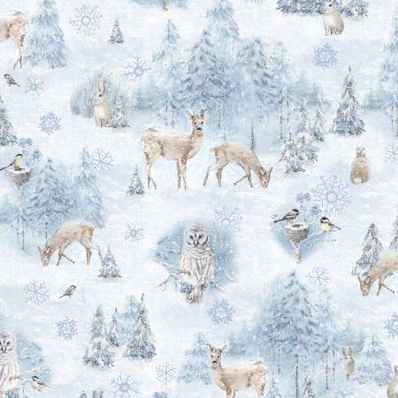 WL Blue Forest Animals Scenic