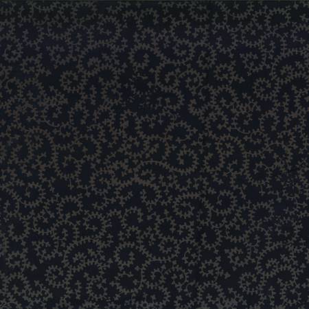 WL Black Diagonal Vine Batik