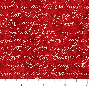 NC No Ordinary Cats 24407 24 Script Red