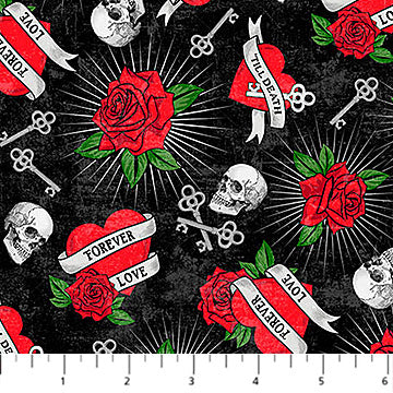 NC Hearts-Till Death Do Us Part- Black Multi