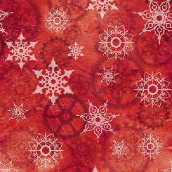 QT It's A Steampunk Christmas GEARS Red