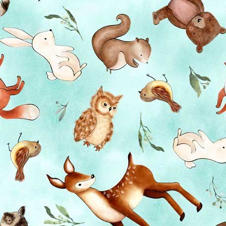 QT Minky Prints 28999 QMINK Tossed Animals