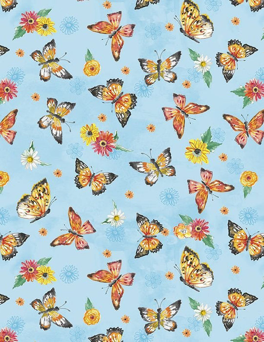 WL Fanciful Flight Butterflies Blue