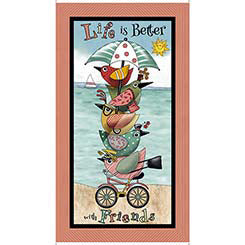 QT Life is Better with Friends Bird Panel 30536-Q