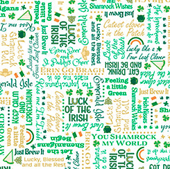 QT ST. Paddy's Cheer-Irish Lingo-White