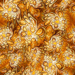 QT Marble Abstract Yellow FELINE FANTASIA