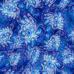 QT Marble Abstract Blue FELINE FANTASIA