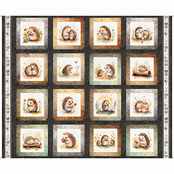 QT HEDGEHUGS - Hedgehog Picture Patches Charcoal