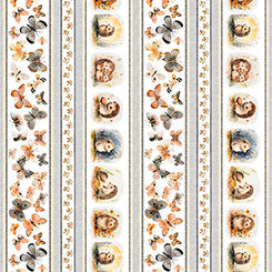 QT HEDGEHUGS - Hedgehog Boarder Stripe Multi