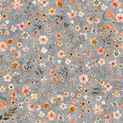 QT HEDGEHUGS - Floral Toss Gray