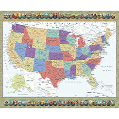 QT US MAP Where Are You From - Fabric Books