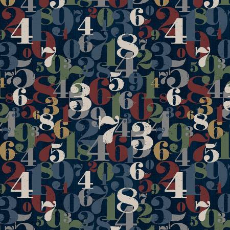 WD On Time Flannel 37358F 7 Navy Numerals