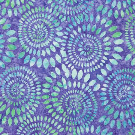 RB Batiks Dahlias 3yd Package 108in Wideback Lilac Mint
