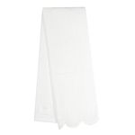 Towel White w/ White Scalloped Edge