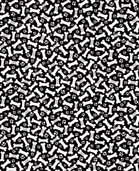 TT Black-White Dog Bones