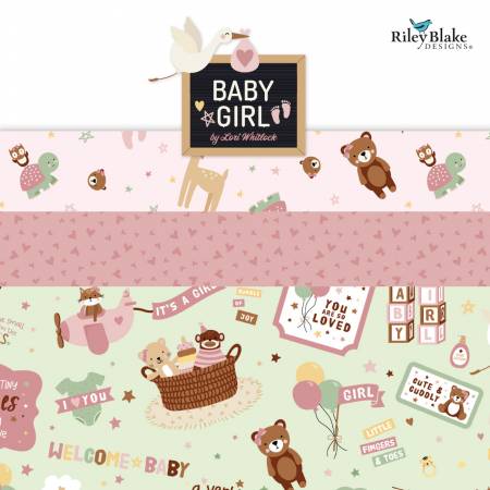 RB Baby Girl 5in Squares, 42pcs/bundle