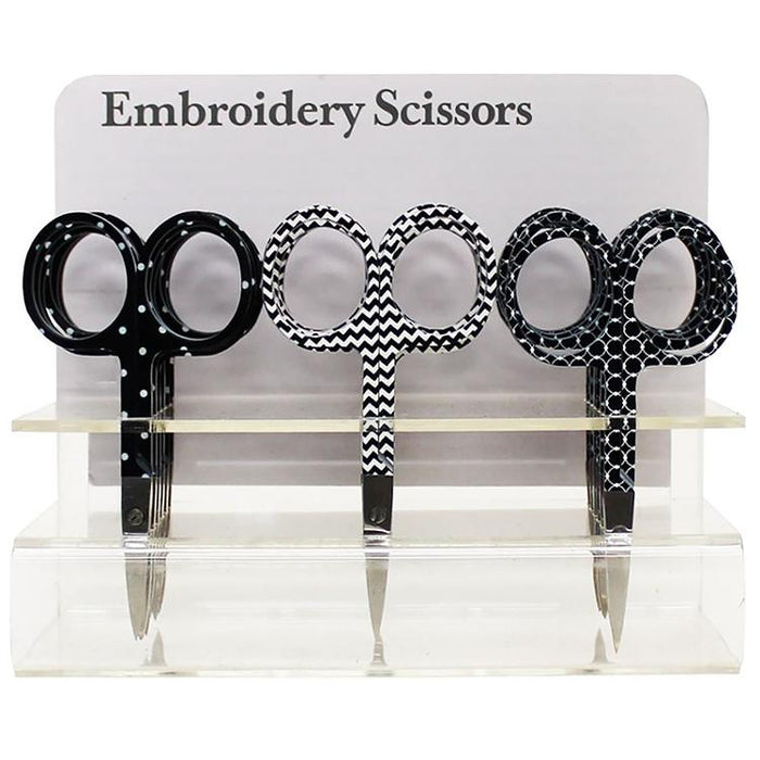 Emb Scissor 3.75" Black & White
