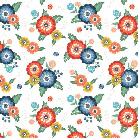 WD-Clover and Dot-Dahlia Bouquets-White