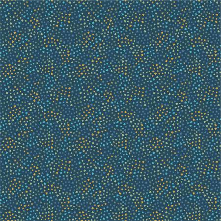 WD Clover and Dots Dark Blue Scattered Petals