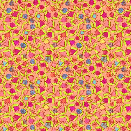 WD Goodness Gracious Peach Little Ditsy Flowers