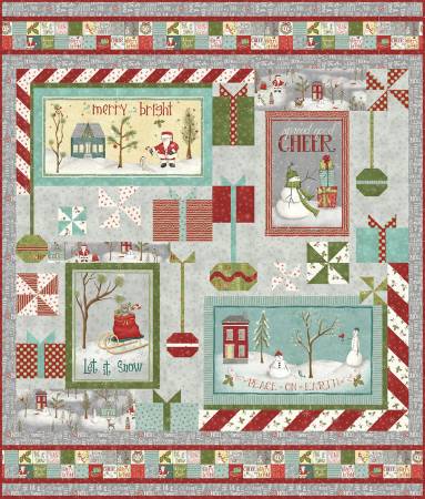 WD Multi Merry and Bright Quilt Kit 60 x 71