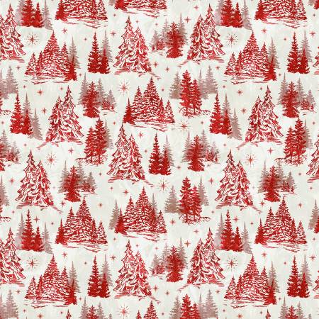 WD Ivory/Red Winter Forest Jolly Christmas
