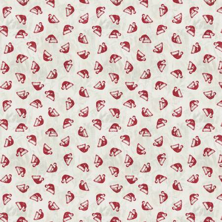 WD Ivory/Red Santa Hats Jolly Christmas