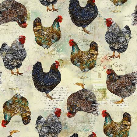 WD BOHO Chick Rustic Chickens 54561D-2