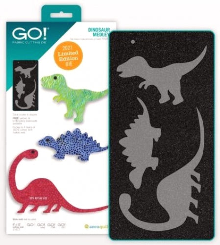 Accuquilt GO! 55213 Dinosaur Medley Limited Edition Die