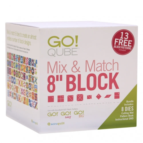 AccuQuilt GO! Qube Mix & Match 8 in Block / Quilt in a Day / AccuQu...