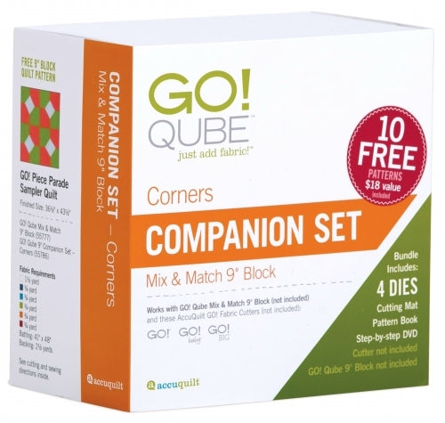 AccuQuilt GO! 55786 Qube 9 inch Companion Set - Corners 699195557866 / Quilt in ...