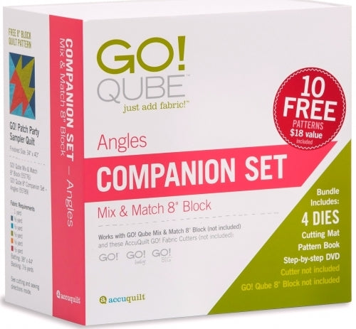 AccuQuilt GO! 55789 Qube 8 inch Companion Set - Angles 699195557897 / Quilt in a...