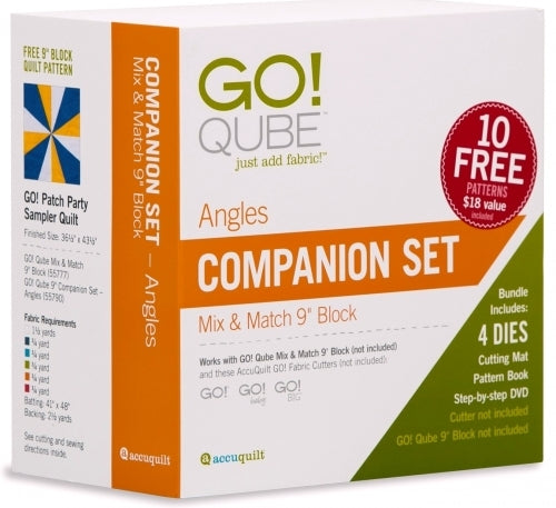 AccuQuilt GO! 55790 Qube 9 inch Companion Set - Angles
