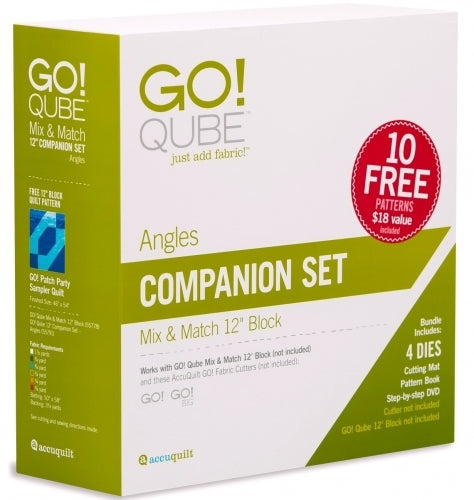 AccuQuilt GO! 55791 Qube 12 inch Companion Set - Angles / Quilt in a Day / AccuQ...