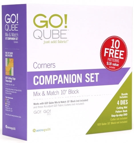 AccuQuilt GO! 55798 Qube 10 inch Companion Set - Corners / Quilt in a Day / Accu...