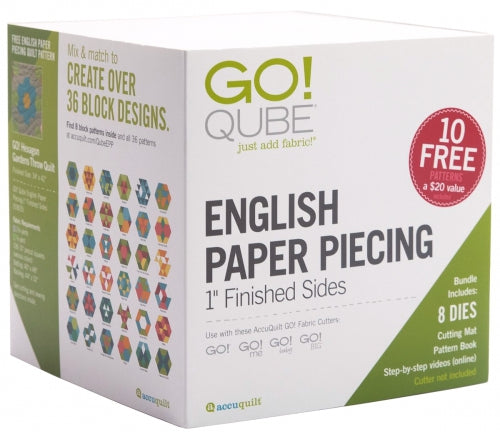 Accuquilt GO! 55825 Qube English Paper Piecing 1 Inch Finished Sides