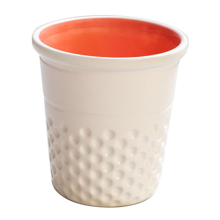 MO Thimble Container White/Coral