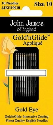 John James Gold'N Glide Applique Needles Size 10 10ct