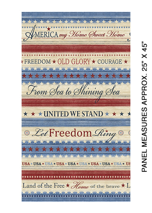 BE Home of the Free Panel Beige