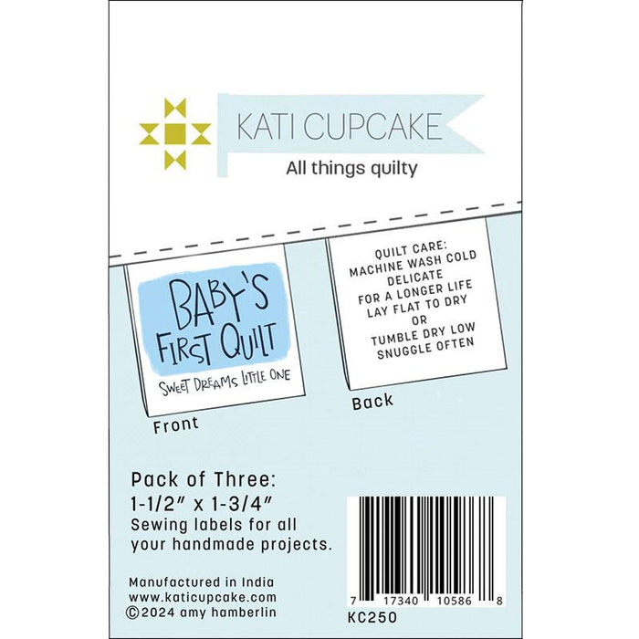 Sew in Labels Baby's Quilt Blue KC250 Kati Cupcake