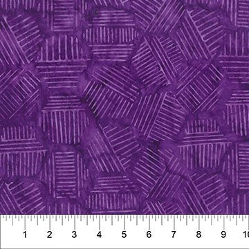 NC Batiks Hexies Hickory Plum 81700-88