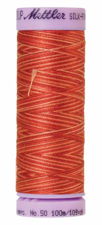 Silk-Finish 50wt Variegated Cotton Thread 109yd/100M Terra Tones
