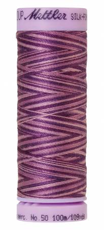 Silk-Finish 50wt Variegated Cotton Thread 109yd/100M Lilac Bouquet