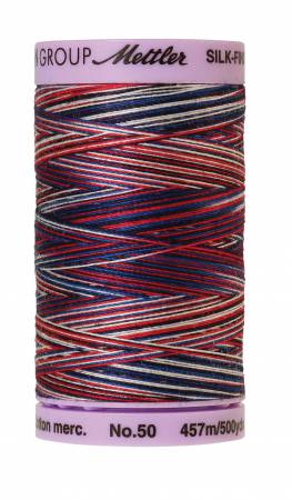 Silk-Finish 50wt Variegated Cotton Thread 500yd/457M Patriotic